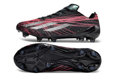 Adidas X Crazyfast Strung+ FG Firm Ground Soccer Cleats - Black/Silver/Pink