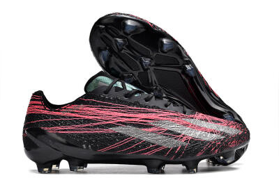 Adidas X Crazyfast Strung+ FG Firm Ground Soccer Cleats - Black/Silver/Pink