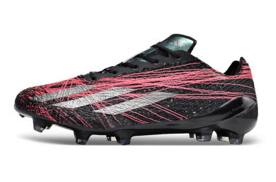 Adidas X Crazyfast Strung+ FG Firm Ground Soccer Cleats - Black/Silver/Pink