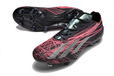 Adidas X Crazyfast Strung+ FG Firm Ground Soccer Cleats - Black/Silver/Pink