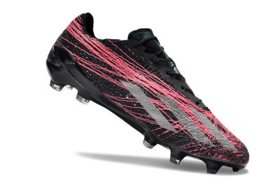 Adidas X Crazyfast Strung+ FG Firm Ground Soccer Cleats - Black/Silver/Pink