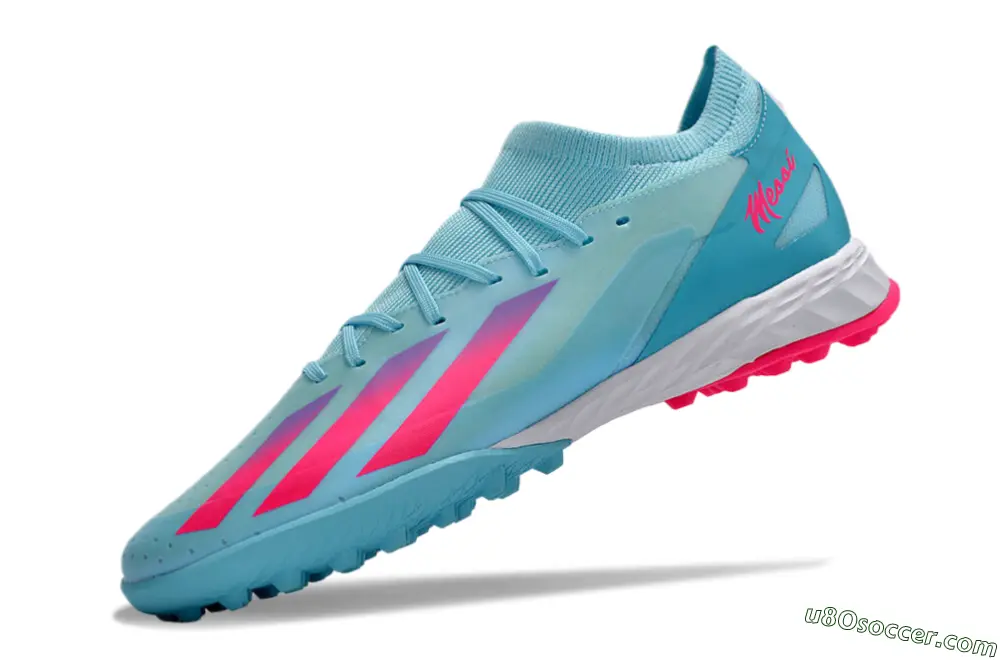 TF Artificial Turf Soccer Shoes - Flash Aqua, Lucid Pink