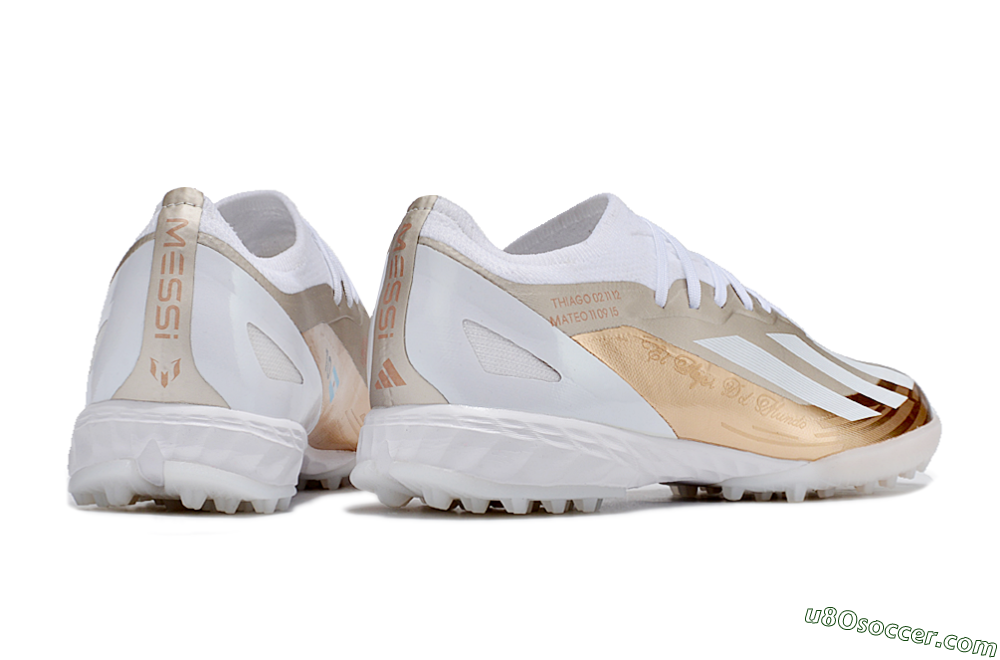 Adidas X Crazyfast.1 TF Artificial Turf Soccer Shoes - Gold/White 6