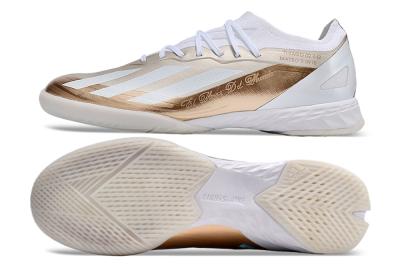 Adidas X Crazyfast.1 IC Indoor & Futsal Soccer Shoes - Gold/White