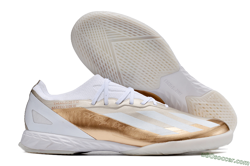 Adidas X Crazyfast.1 IC Indoor & Futsal Soccer Shoes - Gold/White 1