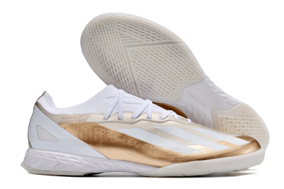 Adidas X Crazyfast.1 IC Indoor & Futsal Soccer Shoes - Gold/White