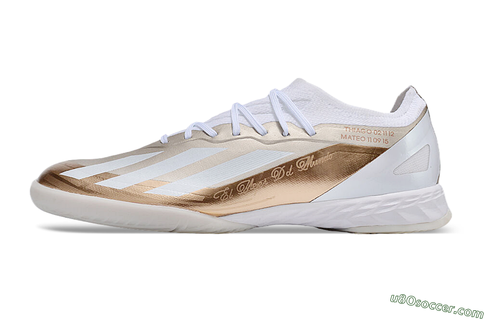 Adidas X Crazyfast.1 IC Indoor & Futsal Soccer Shoes - Gold/White 2