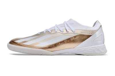 Adidas X Crazyfast.1 IC Indoor & Futsal Soccer Shoes - Gold/White