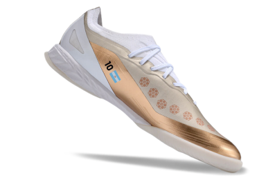 Adidas X Crazyfast.1 IC Indoor & Futsal Soccer Shoes - Gold/White