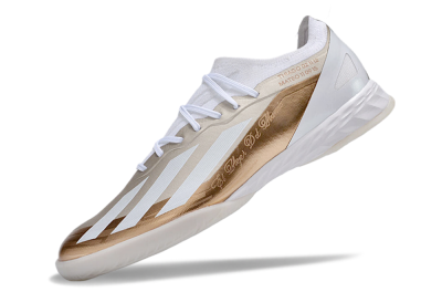 Adidas X Crazyfast.1 IC Indoor & Futsal Soccer Shoes - Gold/White