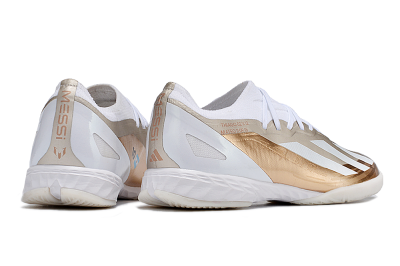 Adidas X Crazyfast.1 IC Indoor & Futsal Soccer Shoes - Gold/White