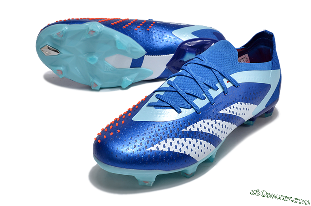 Adidas Predator Accuracy Paul Pogba.1 FG Firm Ground Soccer Cleats - Blue/White/Jade 3