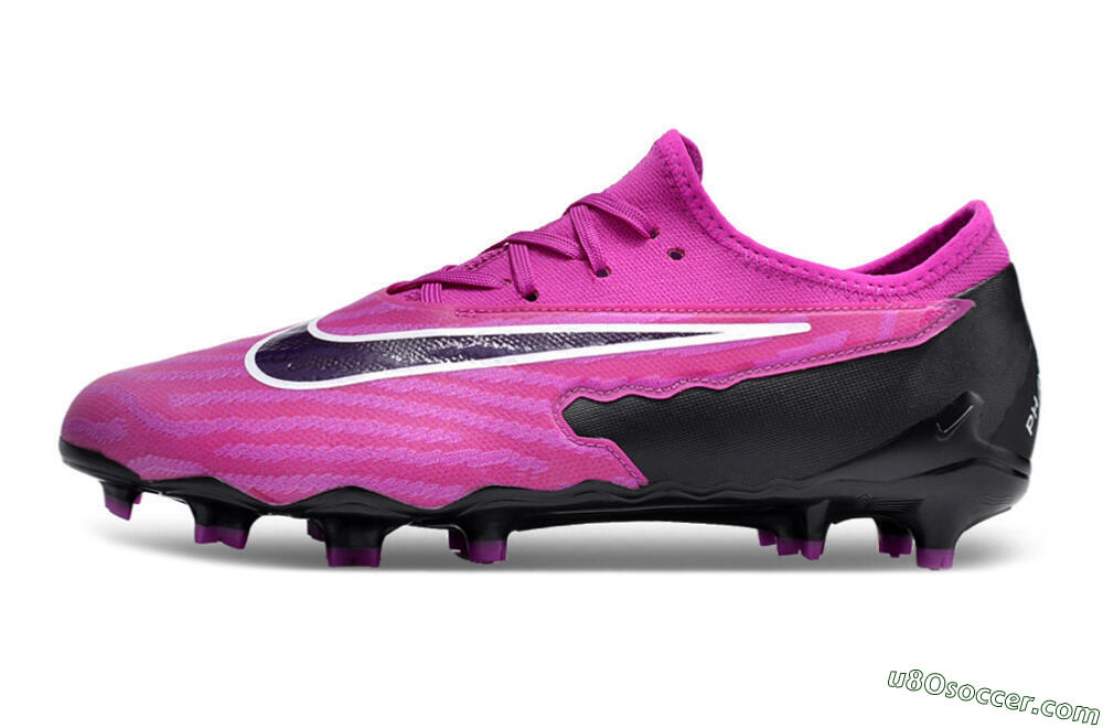 Nike Phantom GX Academy FG Firm Ground Soccer Cleats - Pink/Purple/Black 2