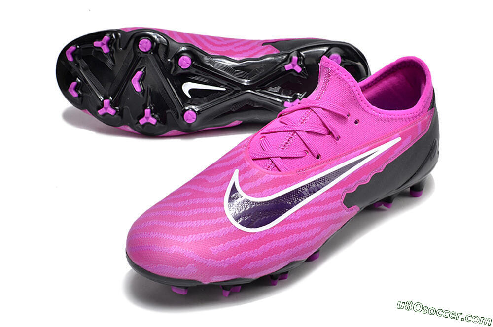 Nike Phantom GX Academy FG Firm Ground Soccer Cleats - Pink/Purple/Black 3