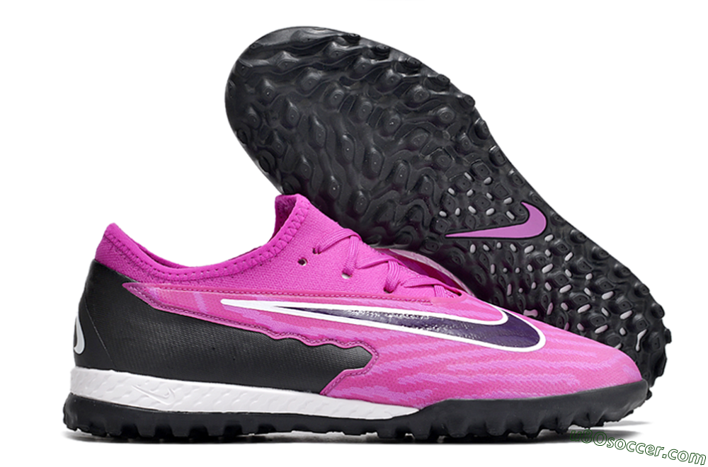 Nike React Phantom GX Pro TF Artificial Turf Soccer Shoes - Pink/Purple/Black 1