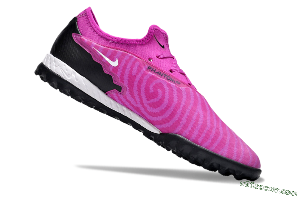 Nike React Phantom GX Pro TF Artificial Turf Soccer Shoes - Pink/Purple/Black 4