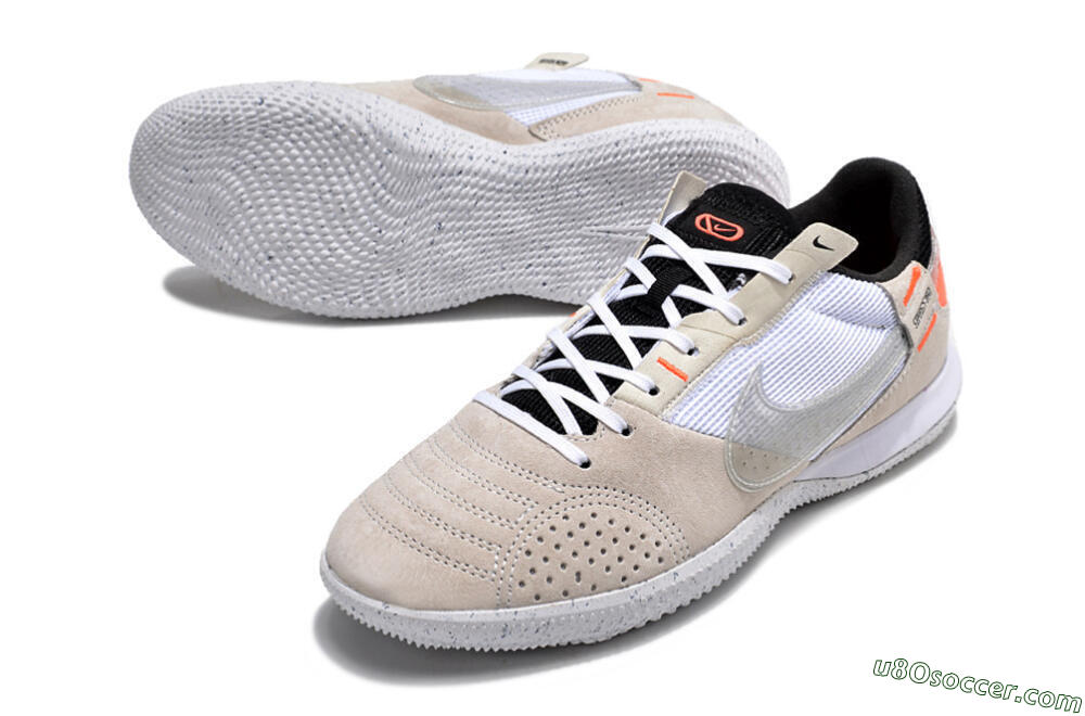 Nike Street Gato IC Indoor & Futsal Soccer Shoes - Brown/White/Orange 3
