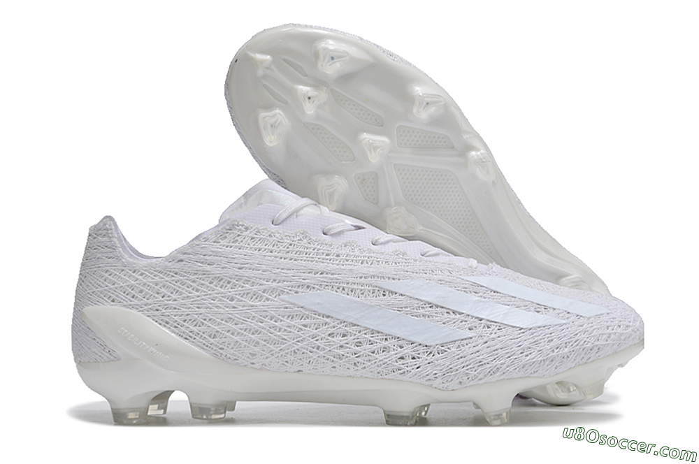 Adidas X Crazyfast Strung+ FG Firm Ground Soccer Cleats - White/Beige 1
