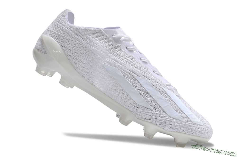 Adidas X Crazyfast Strung+ FG Firm Ground Soccer Cleats - White/Beige 3