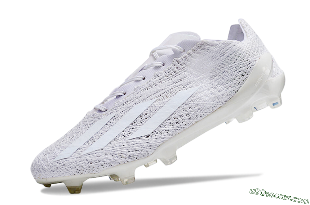 Adidas X Crazyfast Strung+ FG Firm Ground Soccer Cleats - White/Beige 4