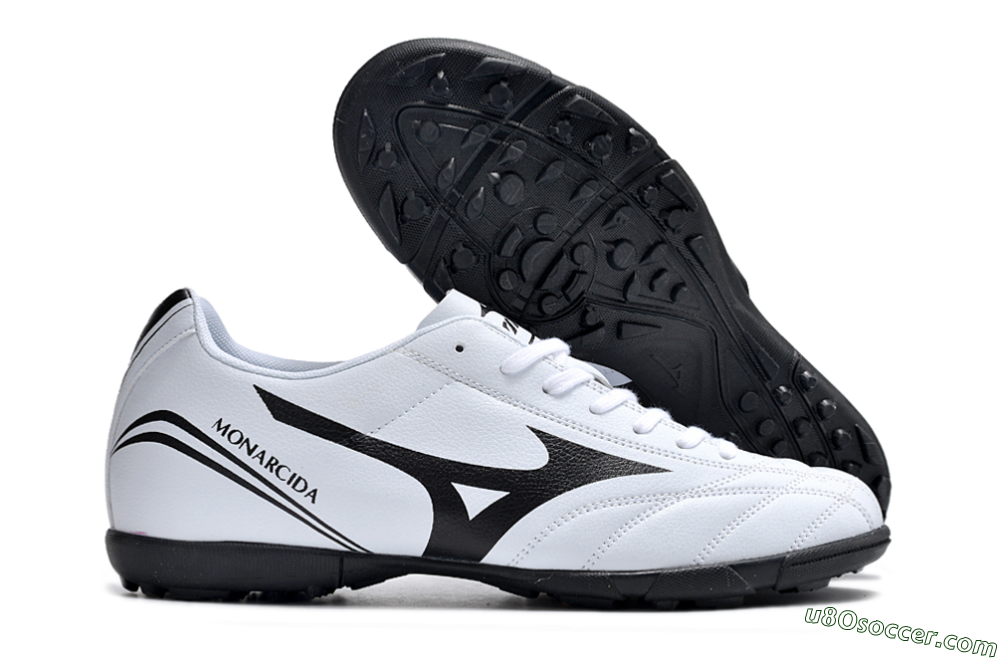 Mizuno Monarcida Neo Ckassic TF Artificial Turf Soccer Shoes - White/Black 2