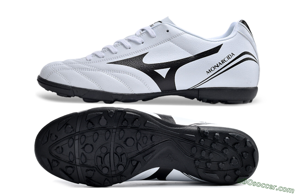 Mizuno Monarcida Neo Ckassic TF Artificial Turf Soccer Shoes - White/Black 0