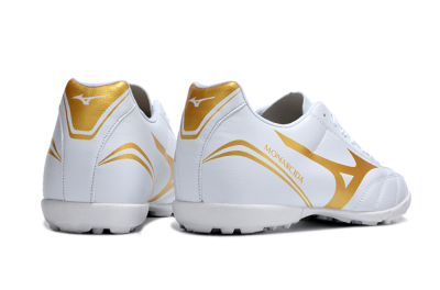 Mizuno Monarcida Neo Ckassic TF Artificial Turf Soccer Shoes - White/Gold