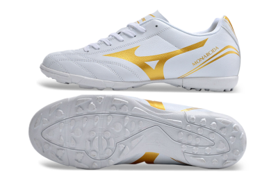 Mizuno Monarcida Neo Ckassic TF Artificial Turf Soccer Shoes - White/Gold