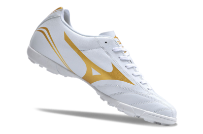 Mizuno Monarcida Neo Ckassic TF Artificial Turf Soccer Shoes - White/Gold
