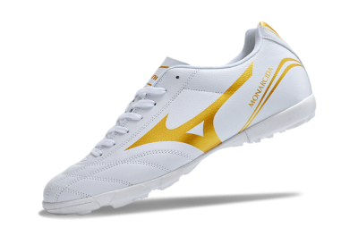 Mizuno Monarcida Neo Ckassic TF Artificial Turf Soccer Shoes - White/Gold