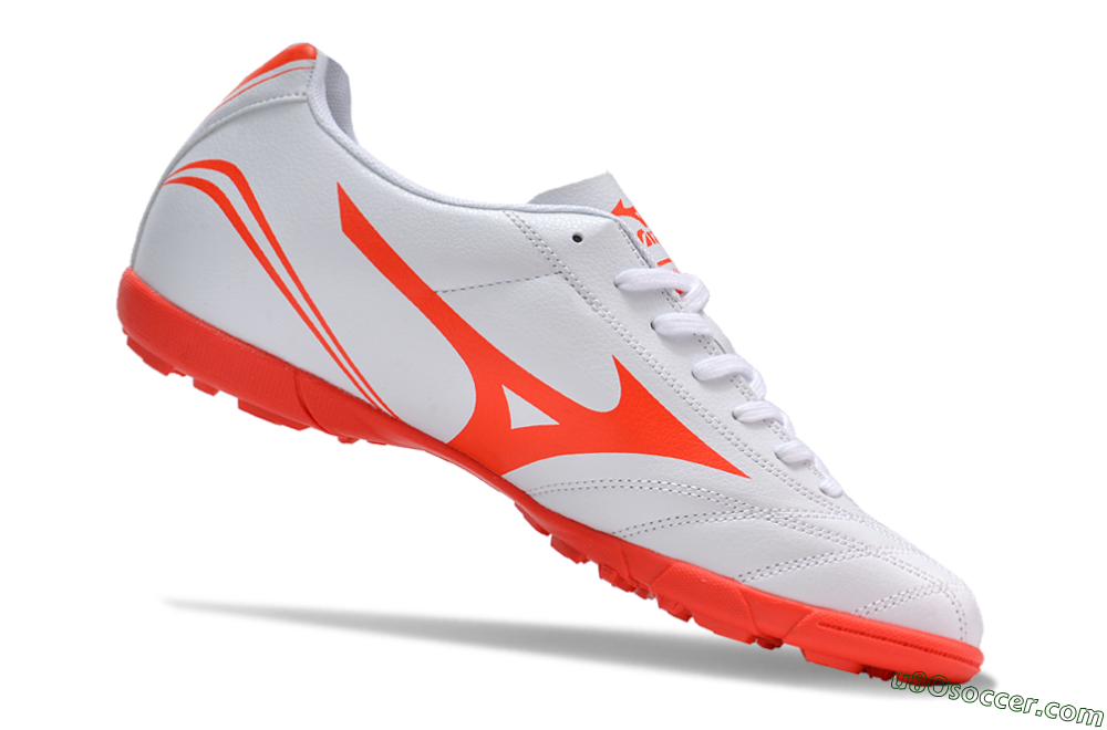 Mizuno Monarcida Neo Ckassic TF Artificial Turf Soccer Shoes - White/Red 4