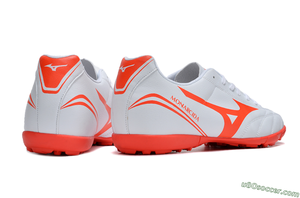 Mizuno Monarcida Neo Ckassic TF Artificial Turf Soccer Shoes - White/Red 6