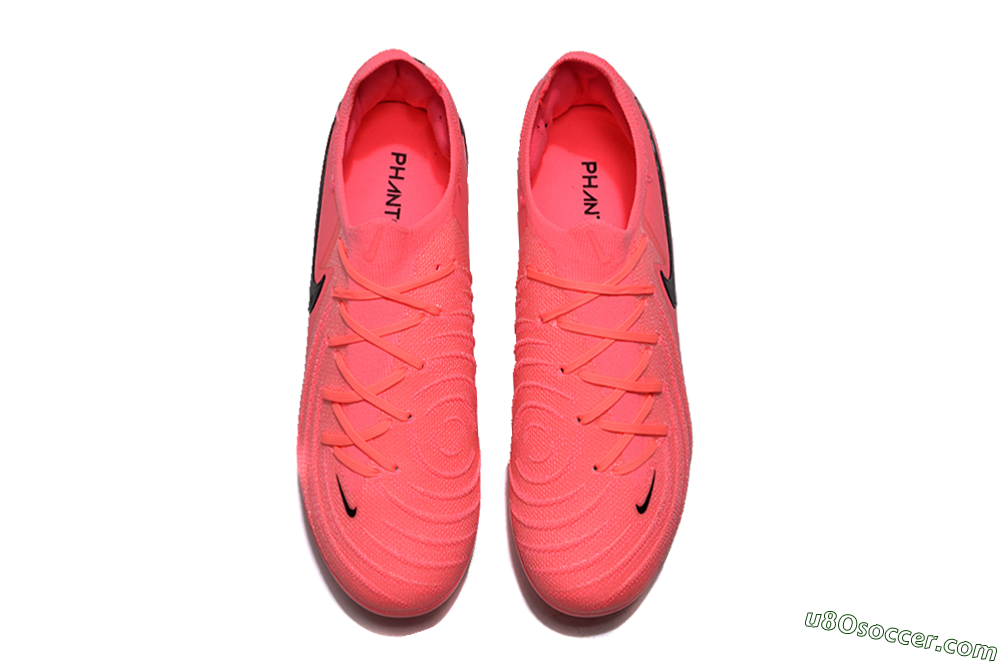 Nike Phantom Luna 2 Elite LV8 FG Firm Ground Soccer Cleats - Red/Black/Pink 4