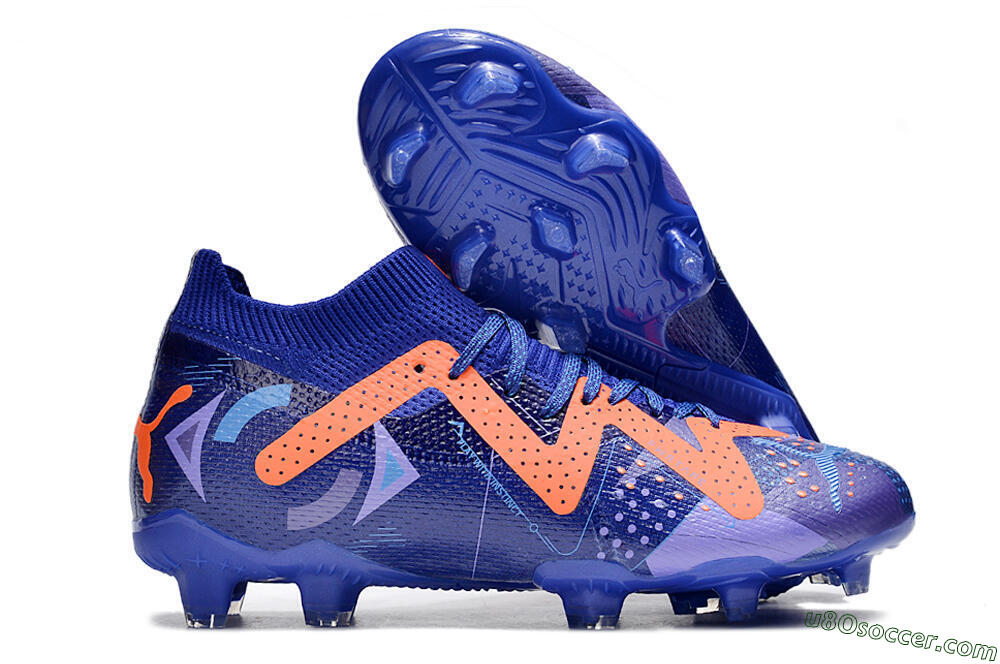 Puma Future Ultimate FG Firm Ground Soccer Cleats - Blue/Orange 1