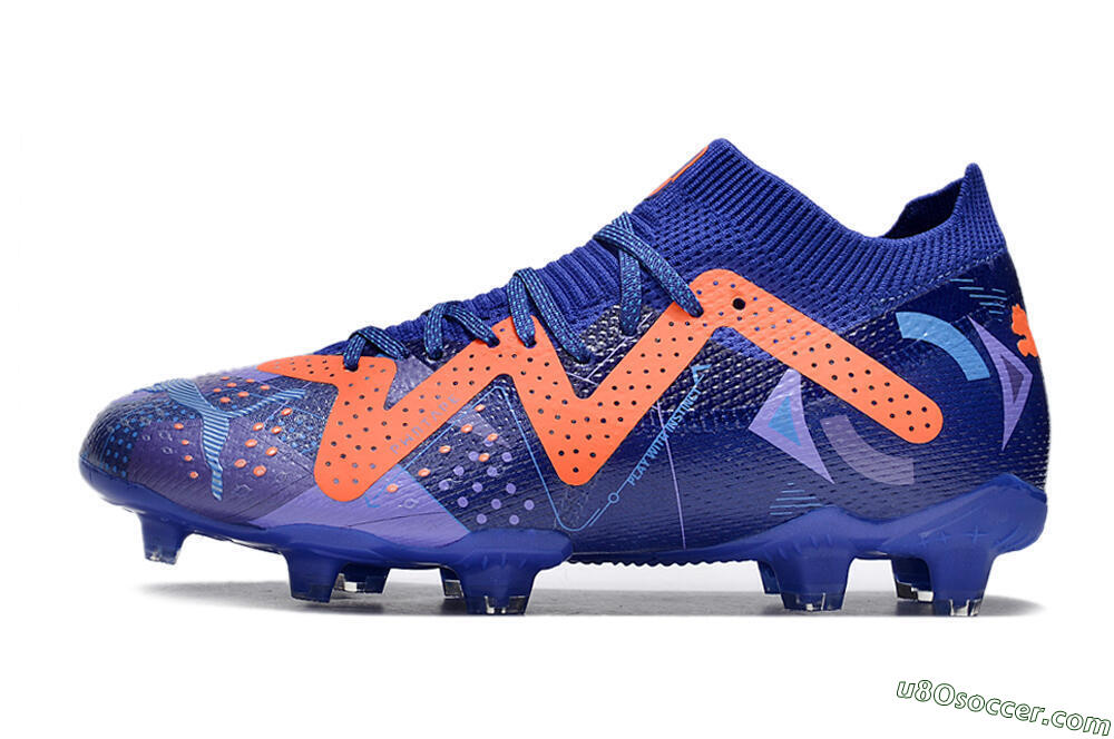 ◆Blue07◆ Blue and Orange FG Soccer Cleats | Ultimate Performance for