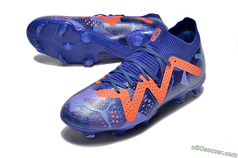 Puma Future Ultimate FG Firm Ground Soccer Cleats - Blue/Orange 3