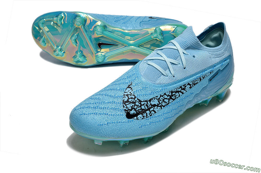 Nike Phantom GX Elite FG Firm Ground Soccer Cleats - Blue/Black/Gold 3