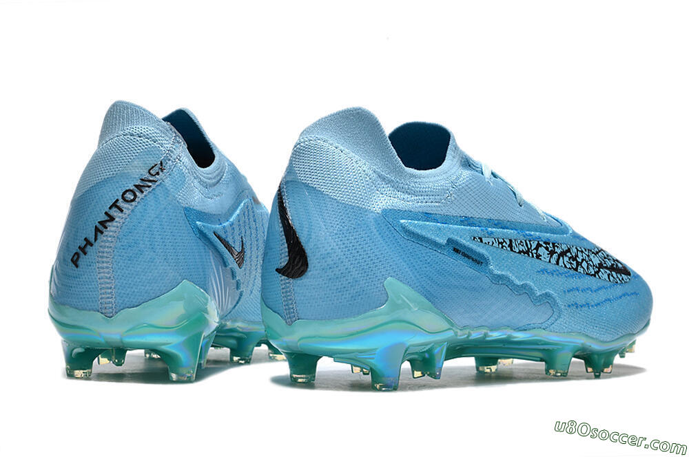Nike Phantom GX Elite FG Firm Ground Soccer Cleats - Blue/Black/Gold 6