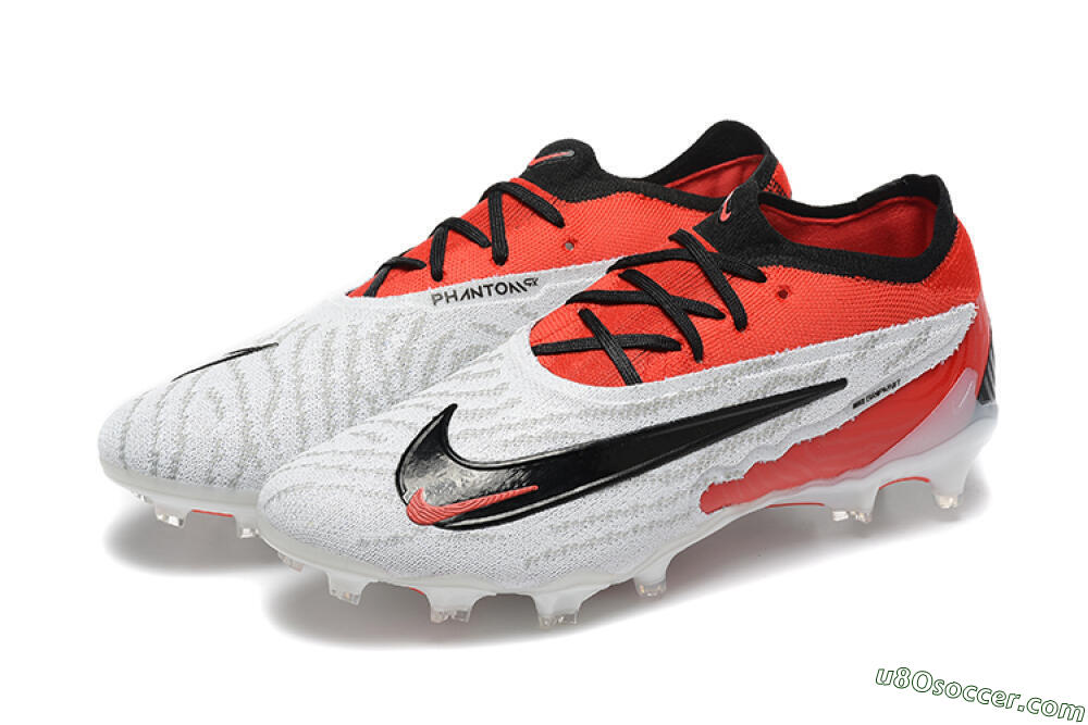 Nike Phantom GX Elite FG Firm Ground Soccer Cleats - White/Red/Black 9