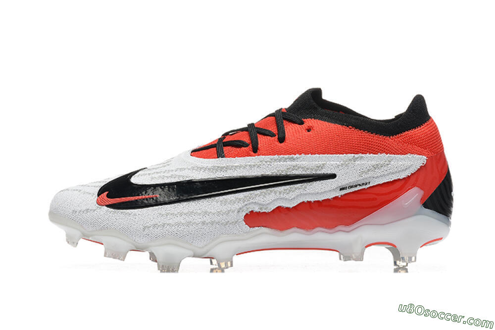 Nike Phantom GX Elite FG Firm Ground Soccer Cleats - White/Red/Black 2