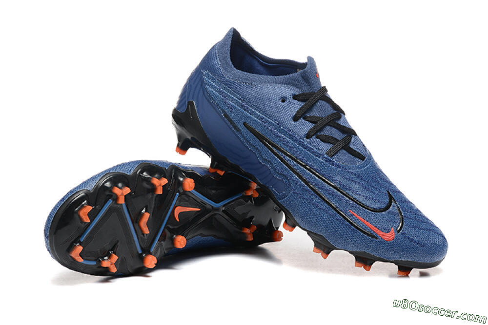 Nike Phantom GX Elite FG Firm Ground Soccer Cleats - Blue/Orange/Black 4