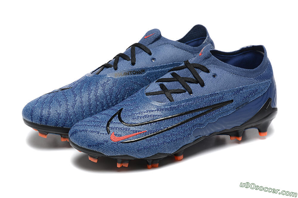 Nike Phantom GX Elite FG Firm Ground Soccer Cleats - Blue/Orange/Black 9