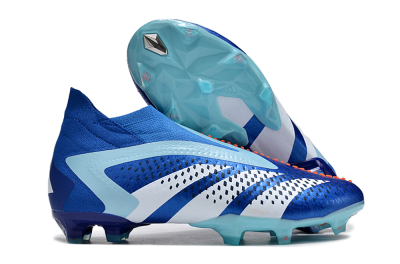 Adidas Predator Accuracy+ FG Firm Ground Soccer Cleats - Blue/White/Orange