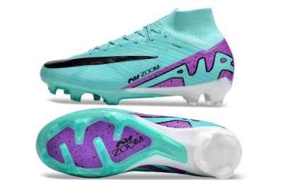 Nike Air Zoom Mercurial Superfly 9 Elite FG Firm Ground Soccer Cleats - Blue/Black/Purple
