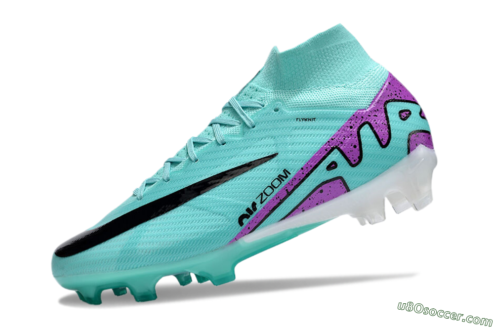 Nike Air Zoom Mercurial Superfly 9 Elite FG Firm Ground Soccer Cleats - Blue/Black/Purple 5