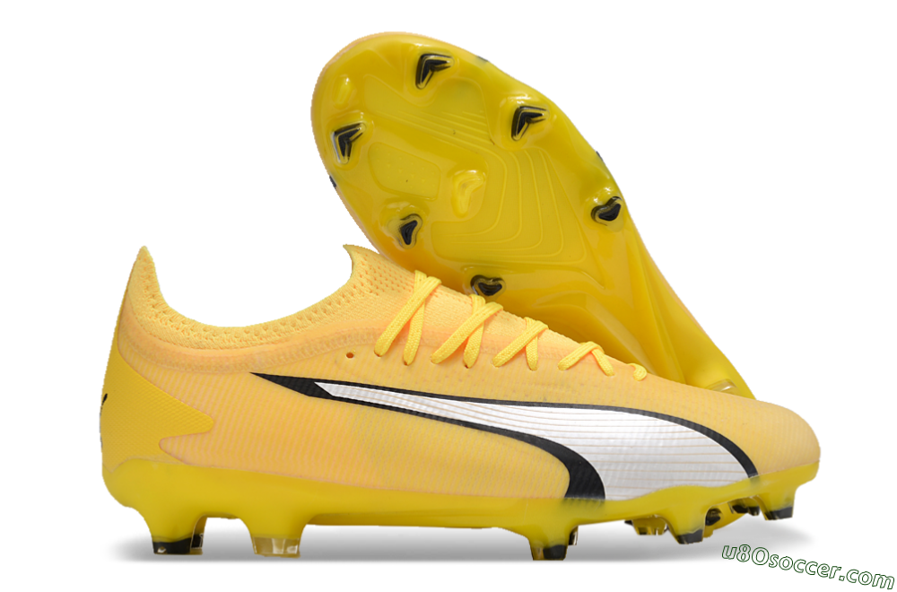 Puma Ultra Ultimate FG Firm Ground Soccer Cleats - Yellow/White/Black 1