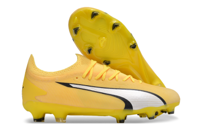 Puma Ultra Ultimate FG Firm Ground Soccer Cleats - Yellow/White/Black