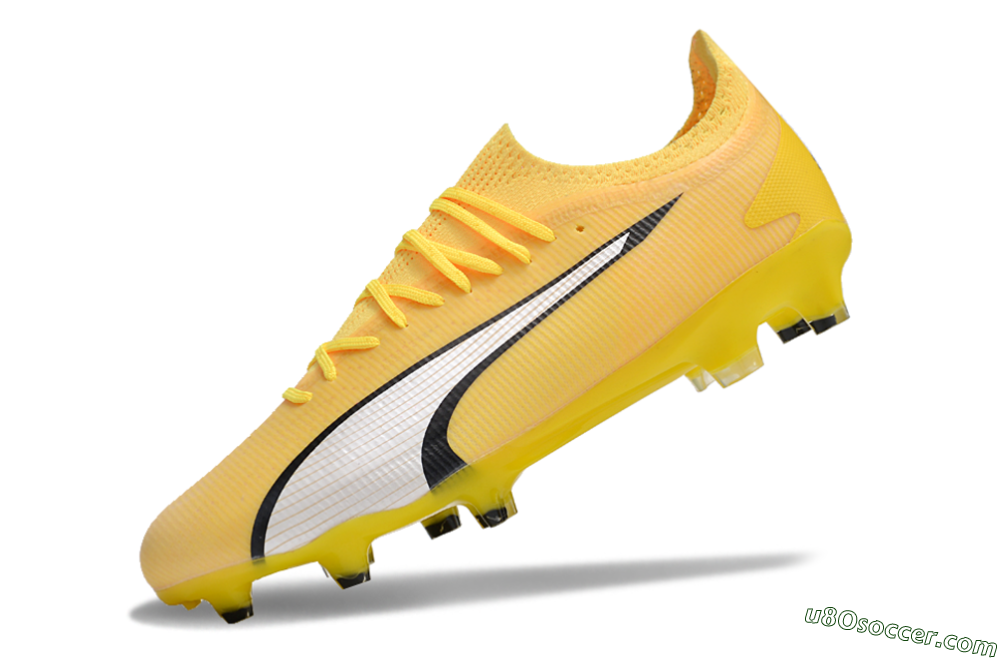 Puma Ultra Ultimate FG Firm Ground Soccer Cleats - Yellow/White/Black 5