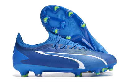 Puma Ultra Ultimate FG Firm Ground Soccer Cleats - Blue/White/Yellow