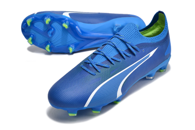 Puma Ultra Ultimate FG Firm Ground Soccer Cleats - Blue/White/Yellow